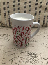 Load image into Gallery viewer, Candy Cane Mug Candle