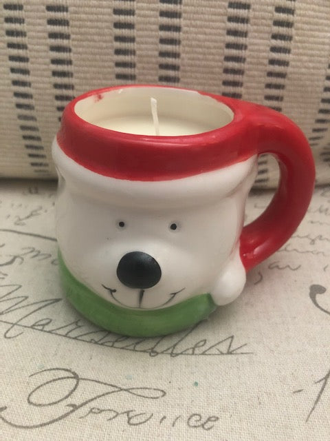 Polar Bear Mug Candle